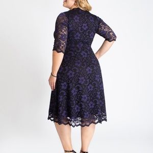 Kiyonna Mon Cherie Plus Size Floral Lace Dress.